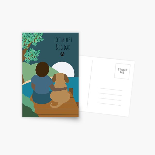 Best Dog Dad Postcard