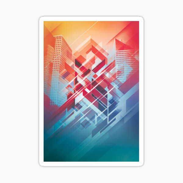 Future Cityscape Sticker