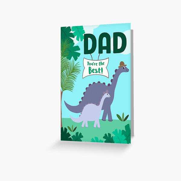 Dinosaur Dad Father's Day Greeting Card