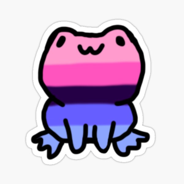 Omnisexual Frog Cute Cartoon Sticker For Sale By Elliotts Art Redbubble 4555