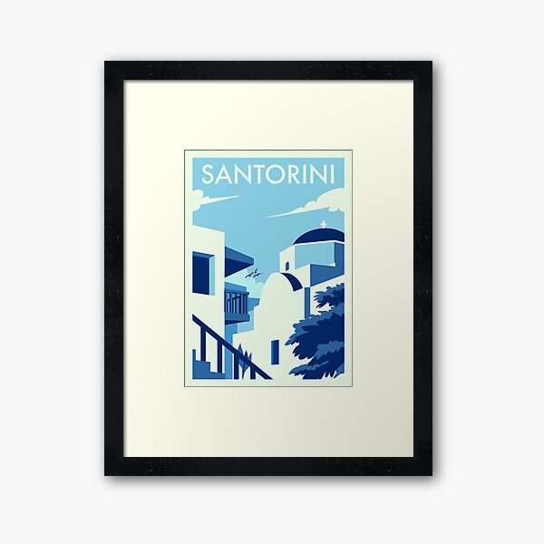 Item preview, Greek Aegean Island of Santorini Poster designed and sold by Happy Puppy Print On Demand.
