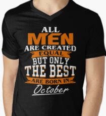 Men the best are born in October Men's V-Neck T-Shirt