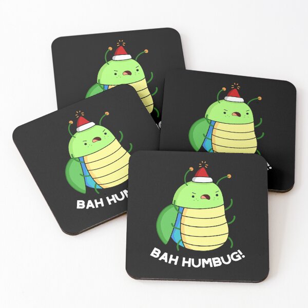 Item preview, Bah Humbug Funny Bug Puns (Dark BG) designed and sold by punnybone.