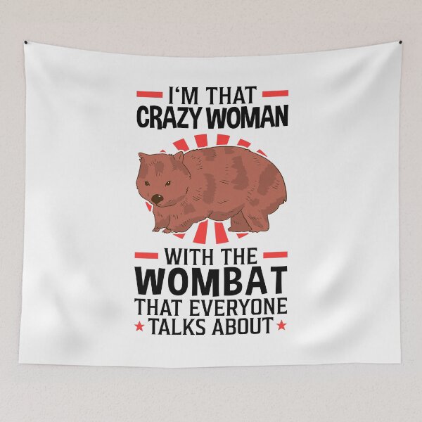Item preview, Crazy with the wombat Australian marsupial designed and sold by madgrfx.