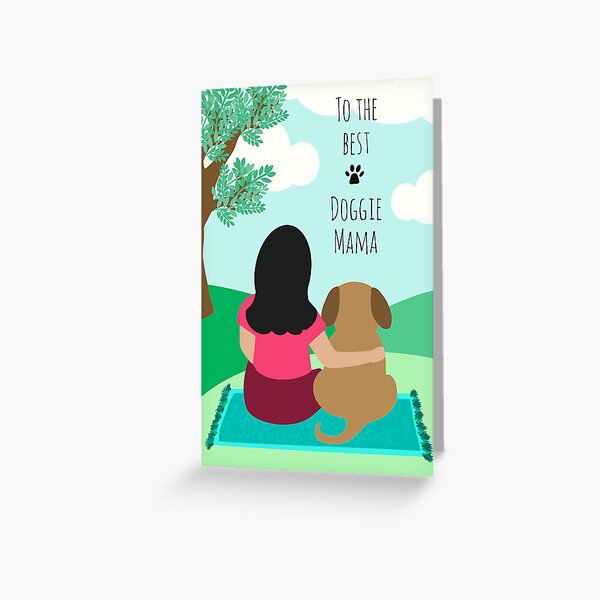 Best Dog Mama Greeting Card