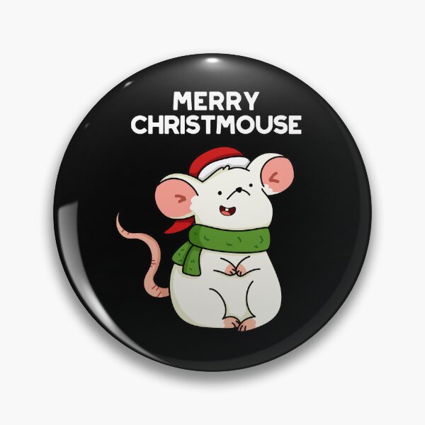 Item preview, Merry Christmouse Christmas Mouse Puns (Dark BG) designed and sold by punnybone.