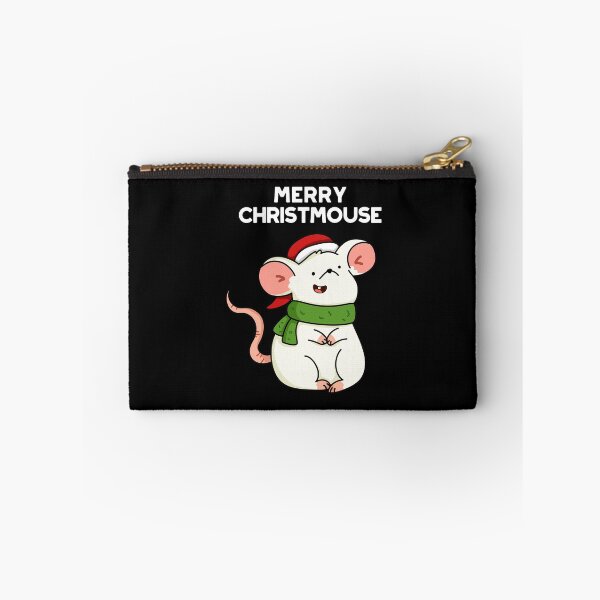Item preview, Merry Christmouse Christmas Mouse Puns (Dark BG) designed and sold by punnybone.
