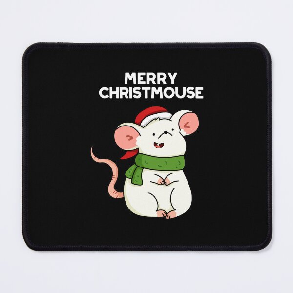 Item preview, Merry Christmouse Christmas Mouse Puns (Dark BG) designed and sold by punnybone.