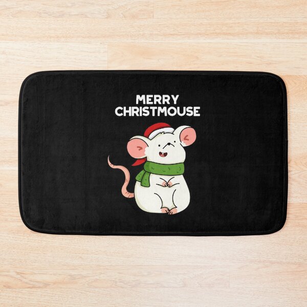 Item preview, Merry Christmouse Christmas Mouse Puns (Dark BG) designed and sold by punnybone.