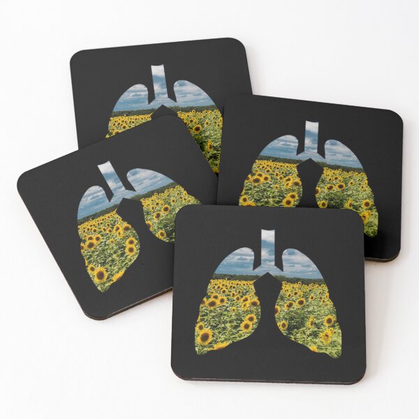 Item preview, Lungs art, Breath in the sunflower field, collage, Willow Days designed and sold by avit1.