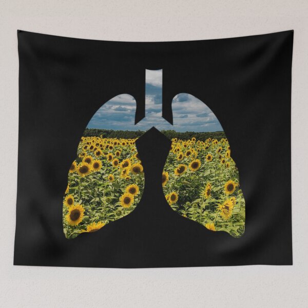 Item preview, Lungs art, Breath in the sunflower field, collage, Willow Days designed and sold by avit1.