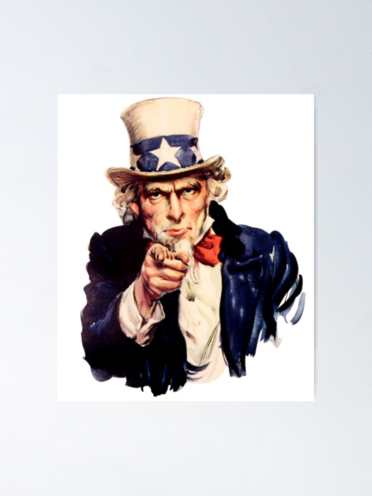  I Want You Uncle Sam Poster For Sale By JiiGee Redbubble