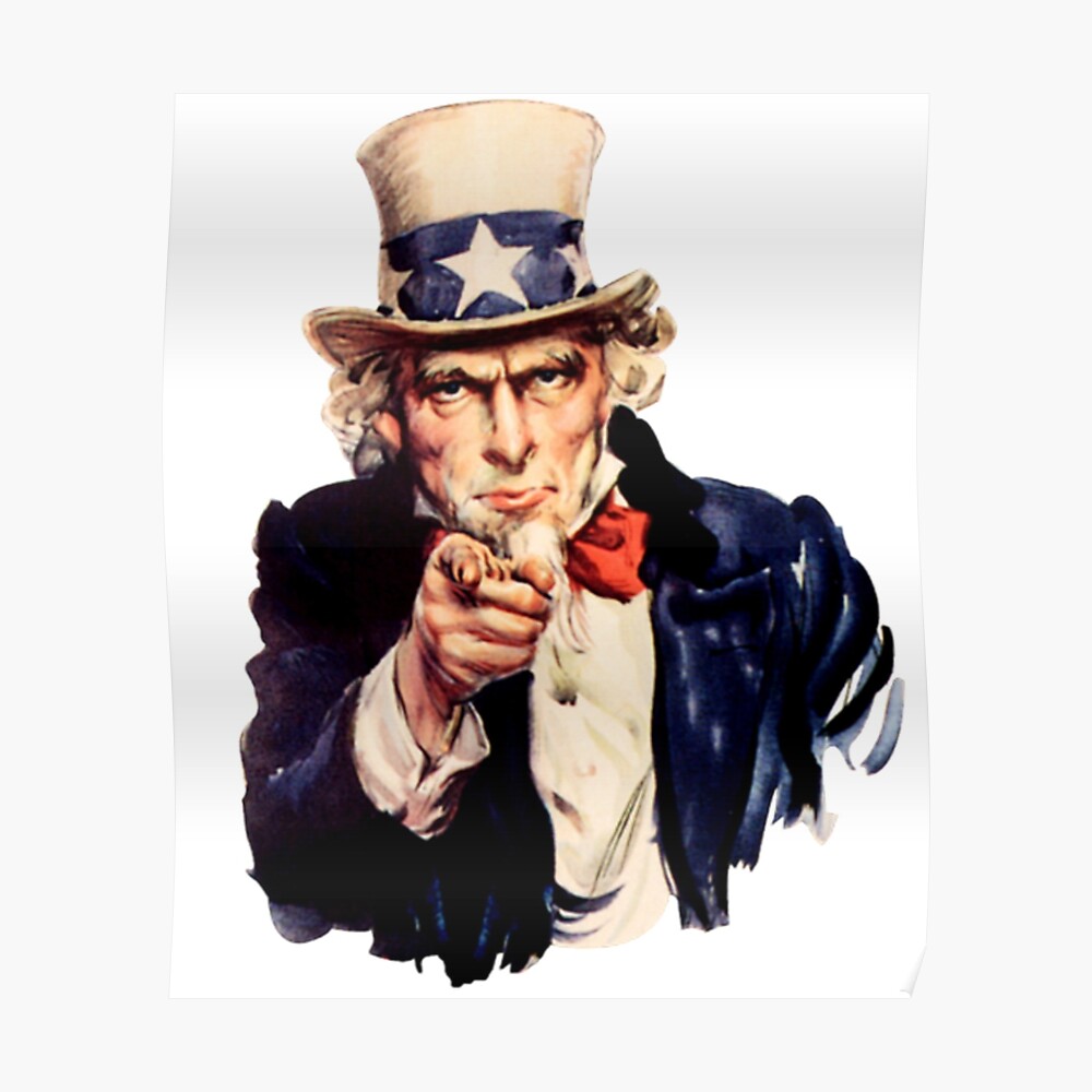  I Want You Uncle Sam Poster By JiiGee Redbubble