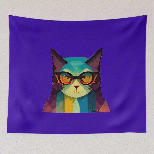 Item preview, Minimalist cat nerd  designed and sold by hamptidampti.