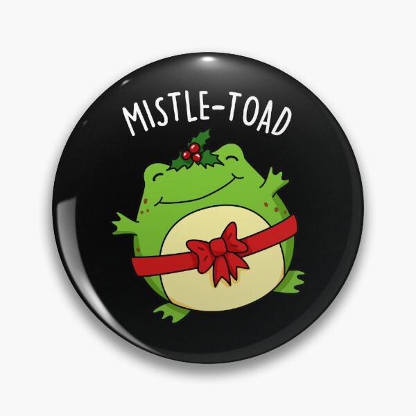 Item preview, Mistle-toad Funny Christmas Toad Puns (Dark BG) designed and sold by punnybone.