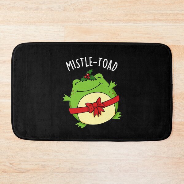 Item preview, Mistle-toad Funny Christmas Toad Puns (Dark BG) designed and sold by punnybone.