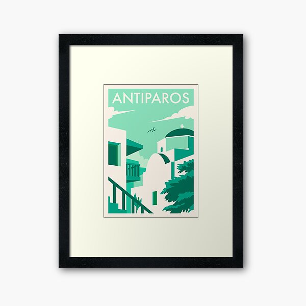 Item preview, Greek Aegean Island of Antiparos Poster designed and sold by Happy Puppy Print On Demand.