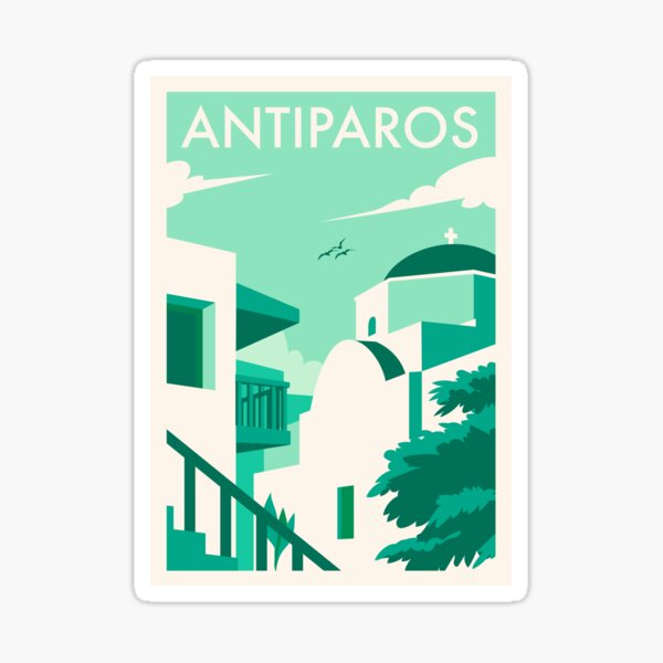 Item preview, Greek Aegean Island of Antiparos Poster designed and sold by Happy Puppy Print On Demand.