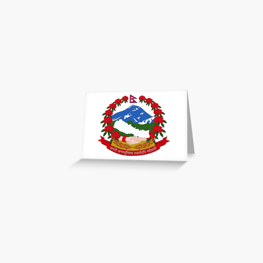 emblem-of-nepal-greeting-card-for-sale-by-tonbbo-redbubble