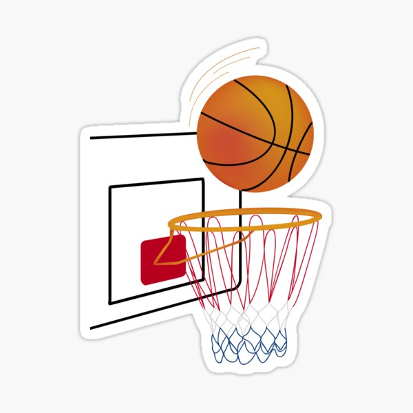 "basketball hoop" Sticker by CREATINERY Redbubble