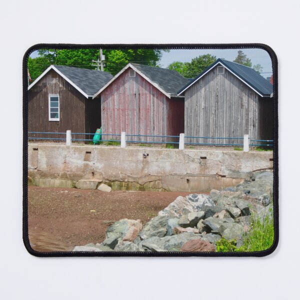 Item preview, Fishing sheds at Victoria by the Sea at low tide designed and sold by Shulie1.