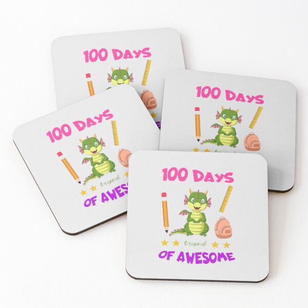 Item preview, 100 Days Of Awesome The Best Teacher Dinosaur Pink Purple Design designed and sold by BestTeacher.