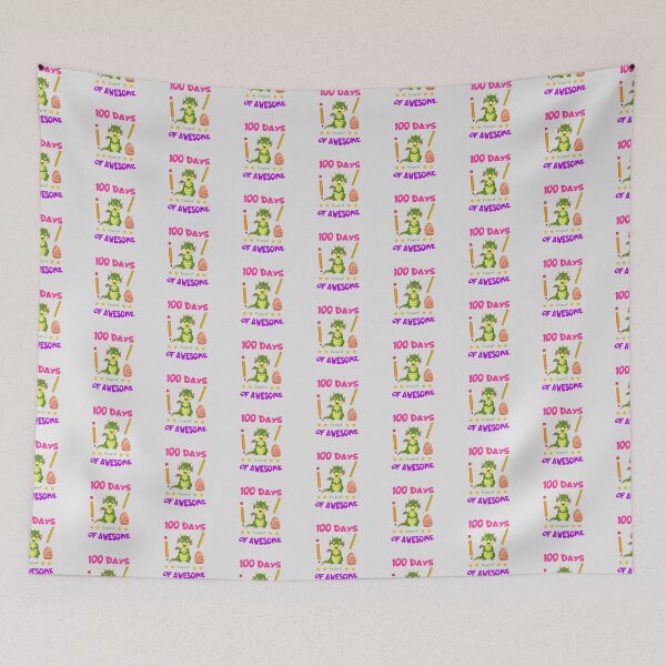Item preview, 100 Days Of Awesome The Best Teacher Dinosaur Pink Purple Design designed and sold by BestTeacher.