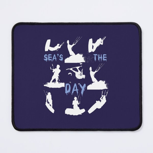 Item preview, Kiteboarder White Silhouette Montage Seas The Day designed and sold by taiche.