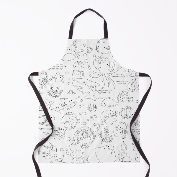 Item preview, Ocean Doodle Back and White designed and sold by NarwhalShop.