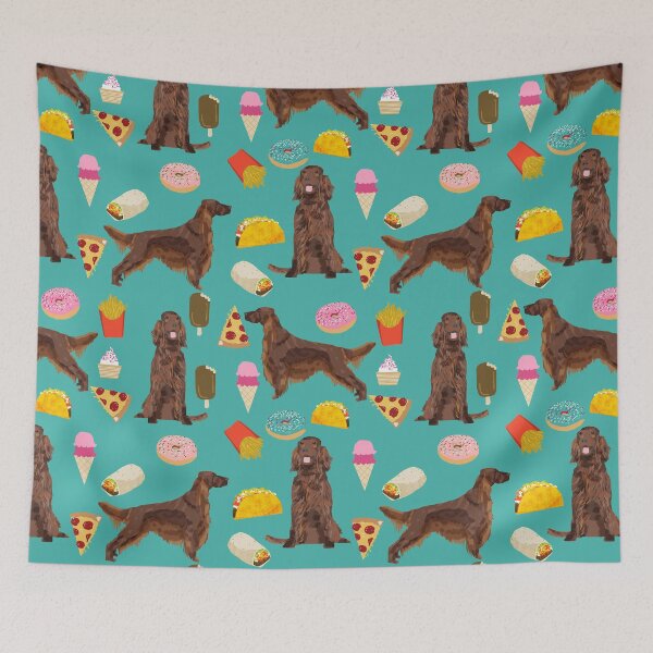 Item preview, Irish Setter dog breed junk food pizza tacos donuts pet pattern gifts designed and sold by PetFriendly.