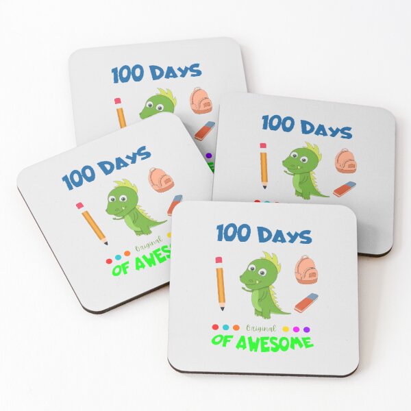 Item preview, 100 Days Of Awesome The Best Teacher Dinosaur Green Blue Design designed and sold by BestTeacher.
