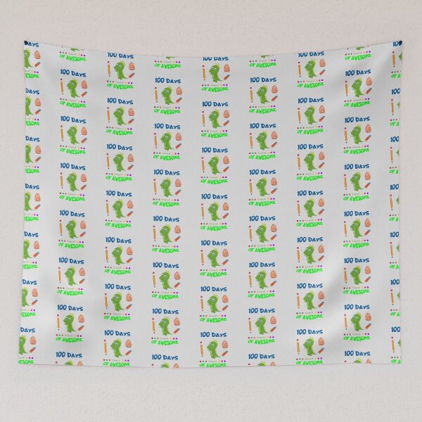 Item preview, 100 Days Of Awesome The Best Teacher Dinosaur Green Blue Design designed and sold by BestTeacher.