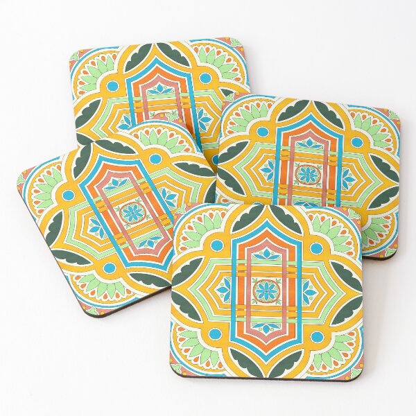 Item preview, Colourful Tile Seamless Repeat Pattern designed and sold by SemDesigns1.