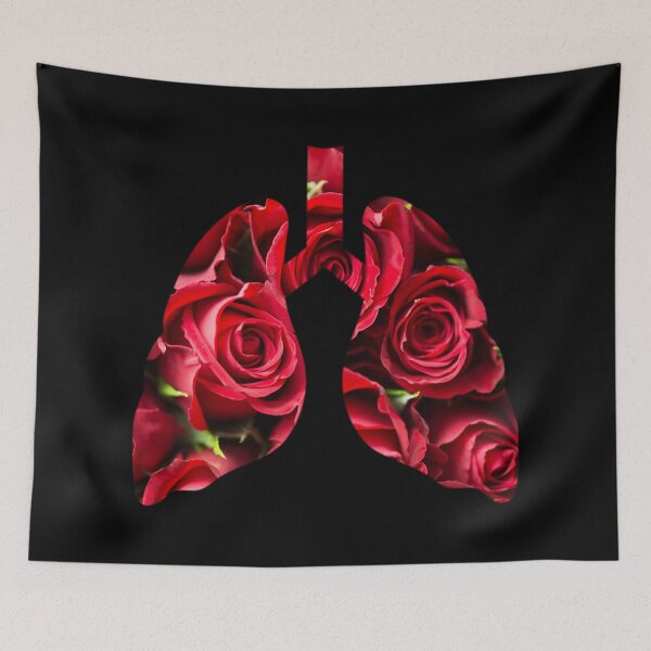 Item preview, Lungs Art, Breath in the roses, collage, Willow Days designed and sold by avit1.