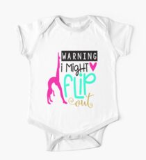 Warnung: Ich darf ausklappen Baby Body Kurzarm