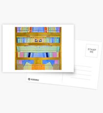 Abstract Bookcase Postcards