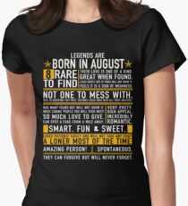 Legends are Born in August Women's Fitted T-Shirt
