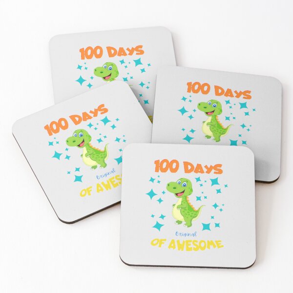 Item preview, 100 Days Of Awesome The Best Teacher Dinosaur Blue Stars Design designed and sold by BestTeacher.