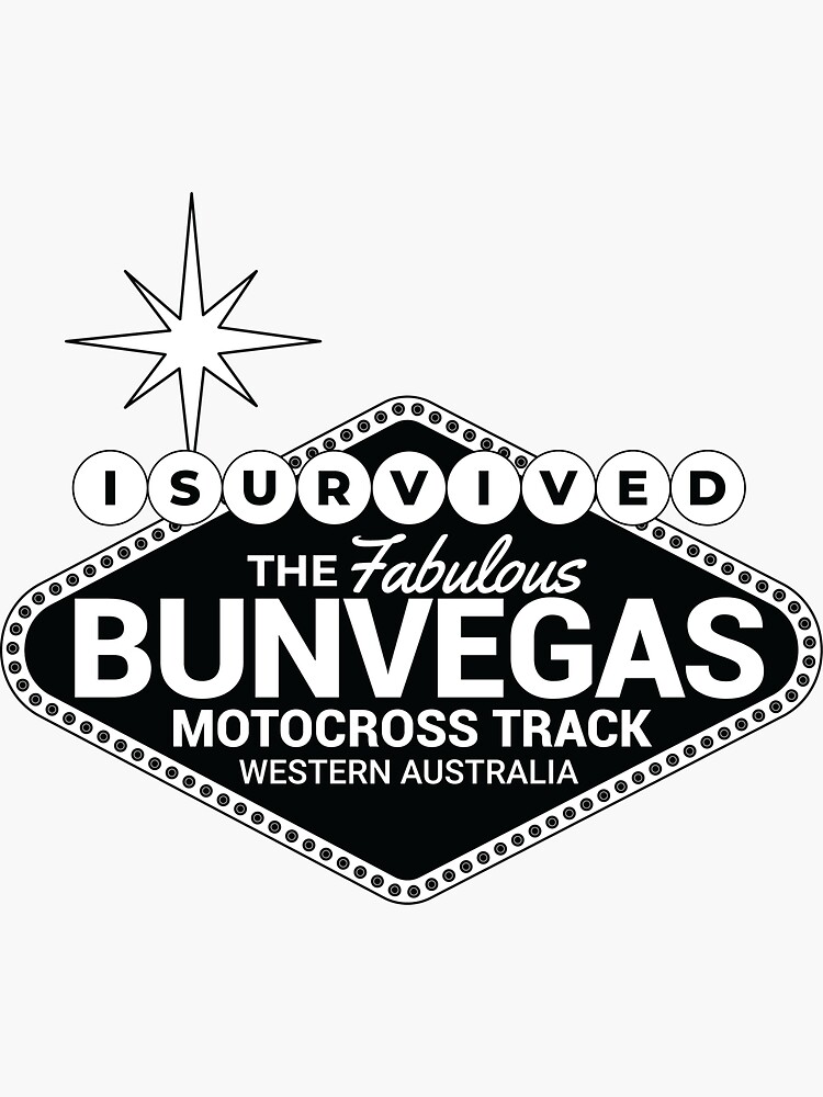 Thumbnail 3 of 3, Sticker, Black with White Sign Motocross designed and sold by BunVegas.