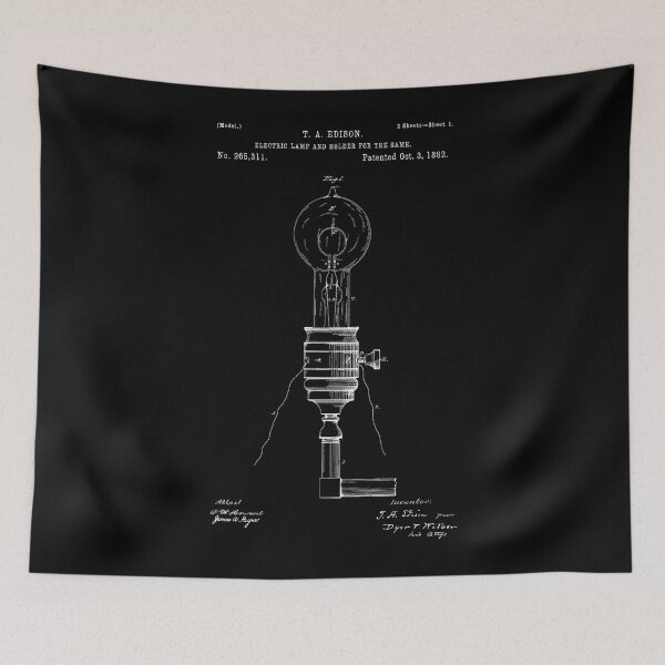 Item preview, Electric Light Bulb & Holder Patent - Edison (White Version) designed and sold by Aliasandco.