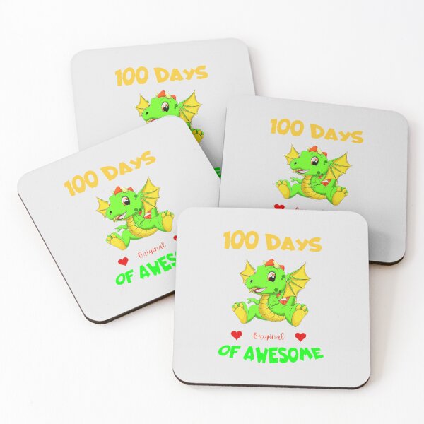 Item preview, 100 Days Of Awesome The Best Teacher Dinosaur Hearts Design designed and sold by BestTeacher.