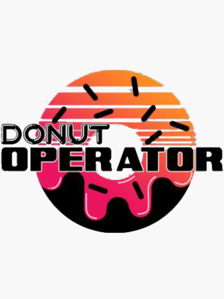 "donut operator" Sticker for Sale by Suzzita Redbubble
