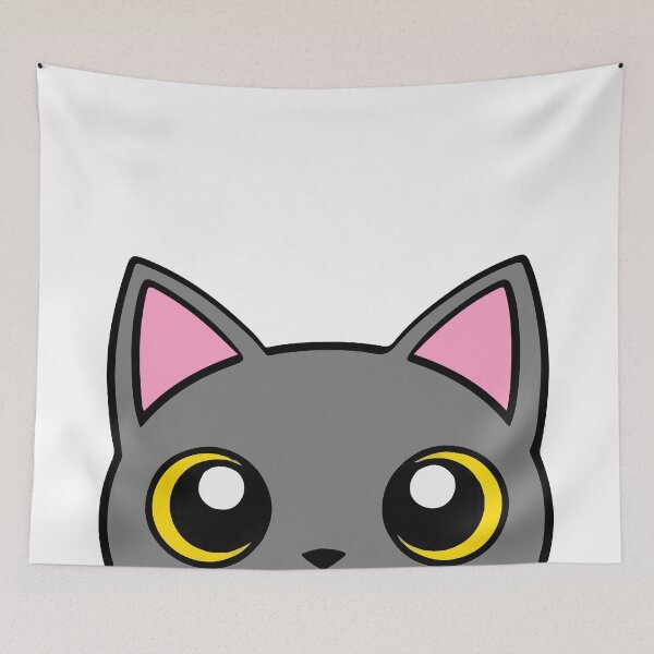Item preview, Grey Cat Peeking Peeker designed and sold by KaydenLee.