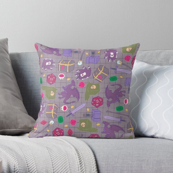 Tabletop Dungeon Throw Pillow