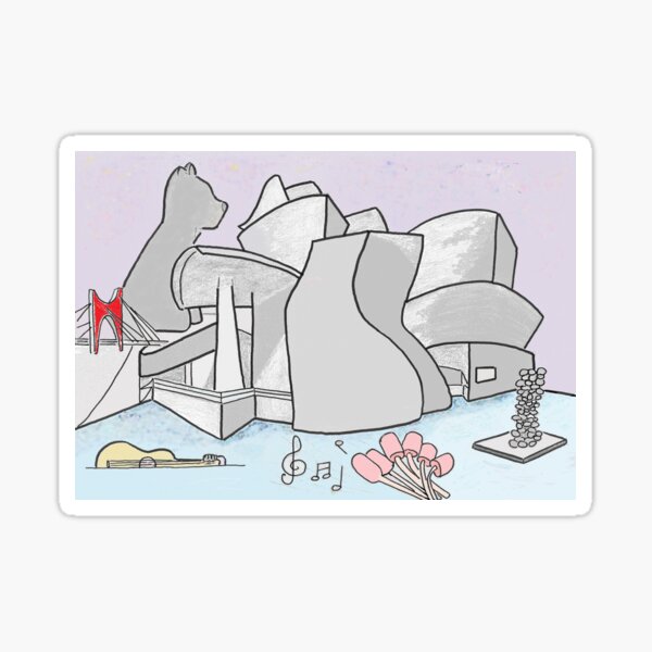 Vista previa del artículo con la obra «Guggenheim Bilbao en color», diseñado y vendido por igni-mmac.