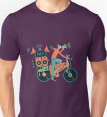 Party Fahrrad. Musik und Radfahren Unisex T-Shirt