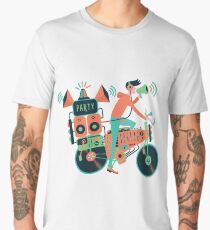 Party bike. Music and cycling Men's Premium T-Shirt