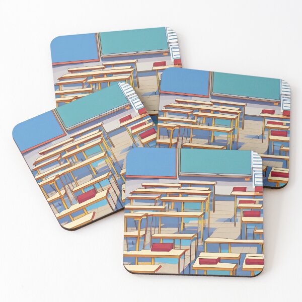 Item preview, Cute anime classroom aesthetic background, kawaii  designed and sold by Art-of-AI.