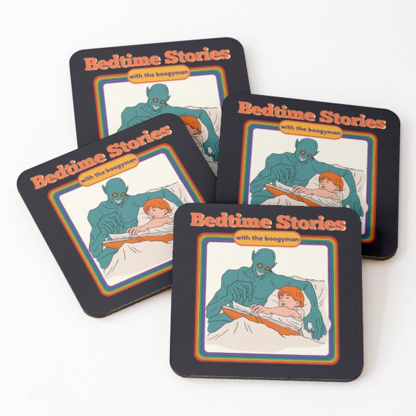 Item preview, Bedtime stories with the boogyman( the monsters under your bed) retro vintage spooky halloween designed and sold by Kawaiishizz.