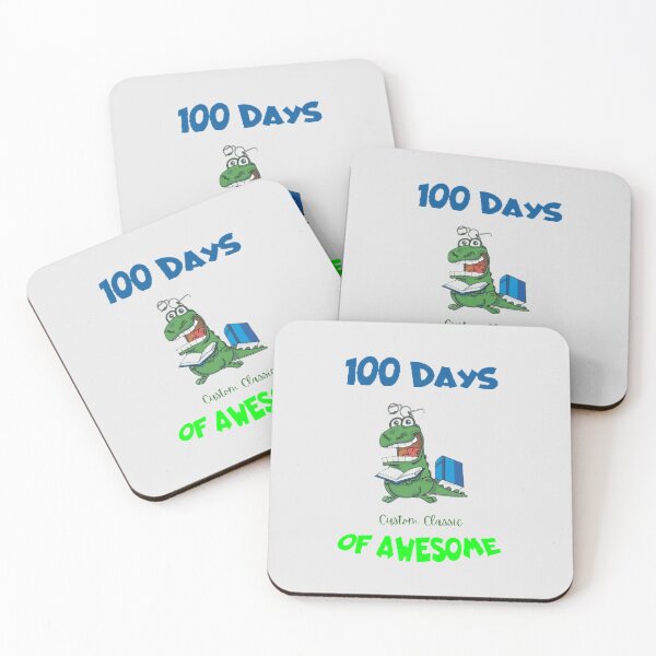 Item preview, 100 Days Of Awesome The Best Teacher Reading Dinosaur Design designed and sold by BestTeacher.
